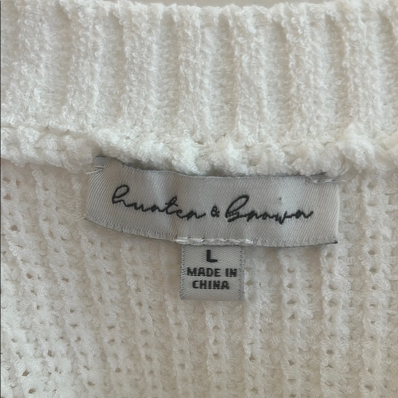 White Ribbed Crop Tank Top - Picture 2 of 3